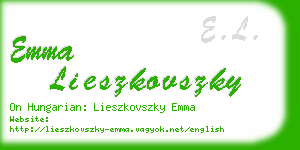emma lieszkovszky business card
